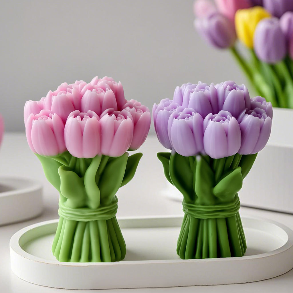 Candle Supplies Store - Valentine's Day Gift Tulip Bouquet Silicone