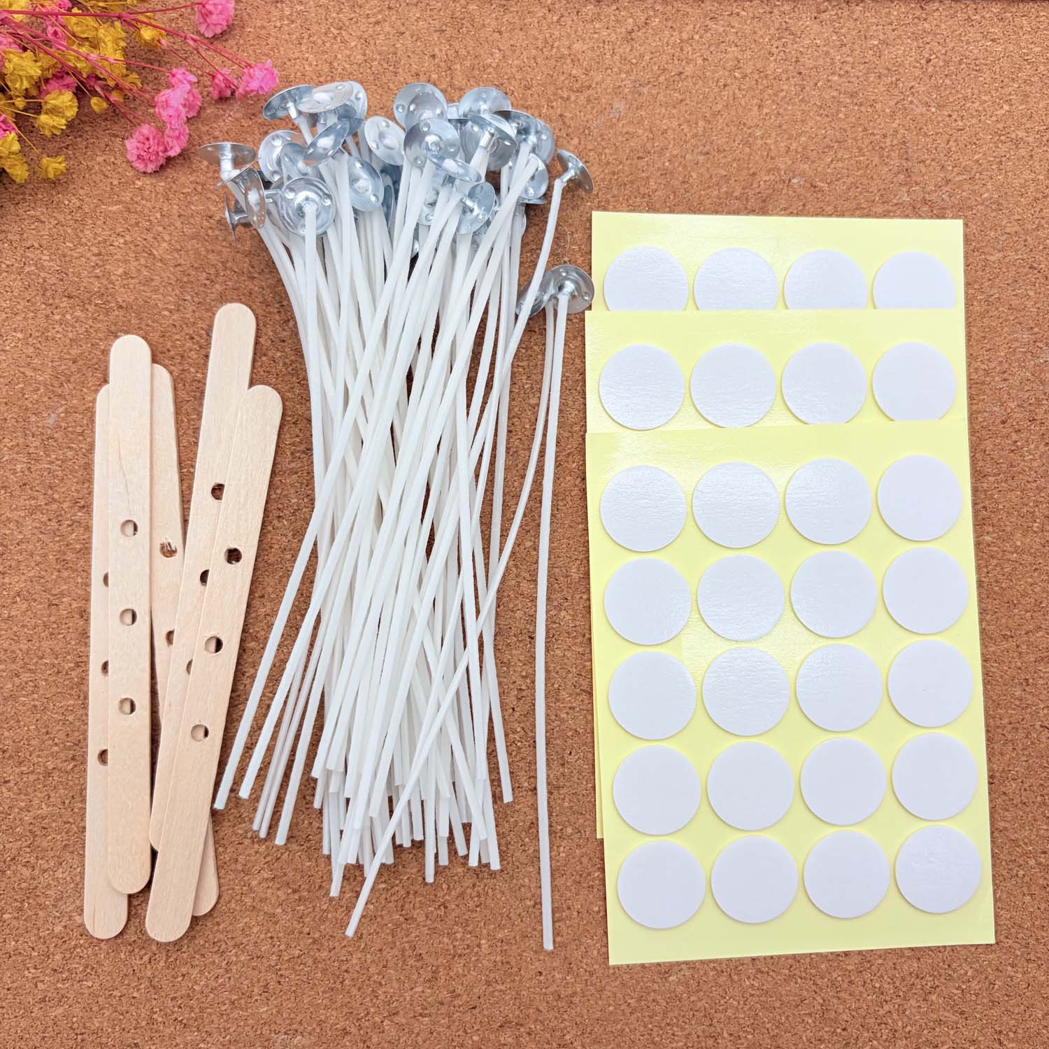 1 SET Candle Making DIY Kits S - огляд і ціна Wood Wick Tab Set