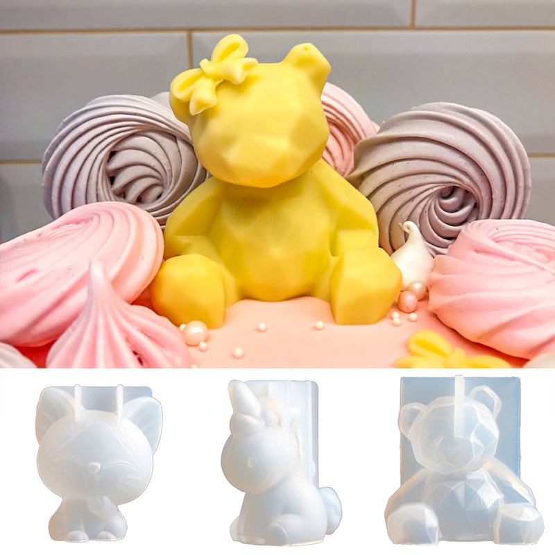 3D Stereo Bear Silicone Mold D - огляд і ціна Candle Supplies Store